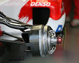 Brakes on Toyota f1 car